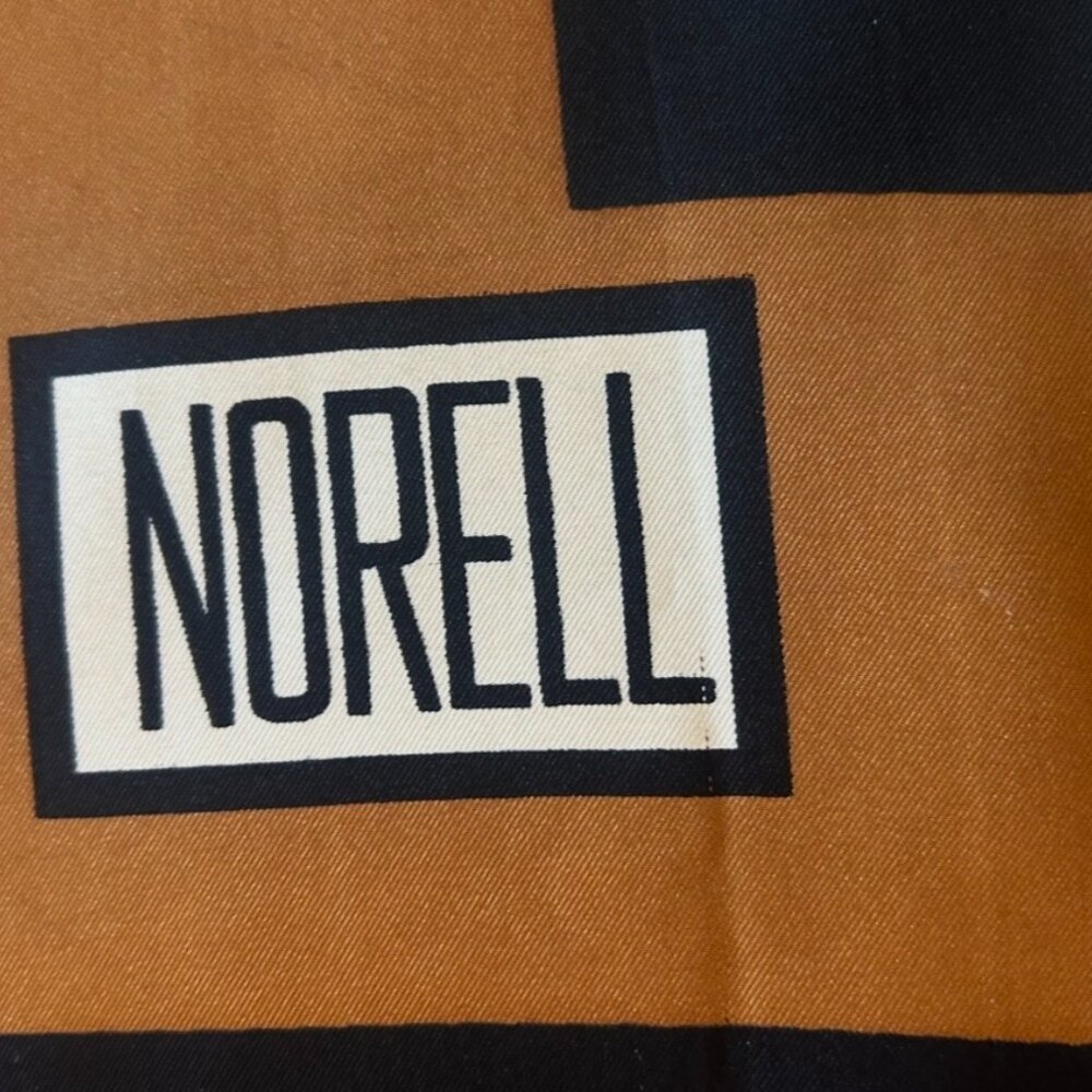 Vintage Norell Silk Scarf 33" x 34" Hand Rolled Edges - Picture 8 of 16
